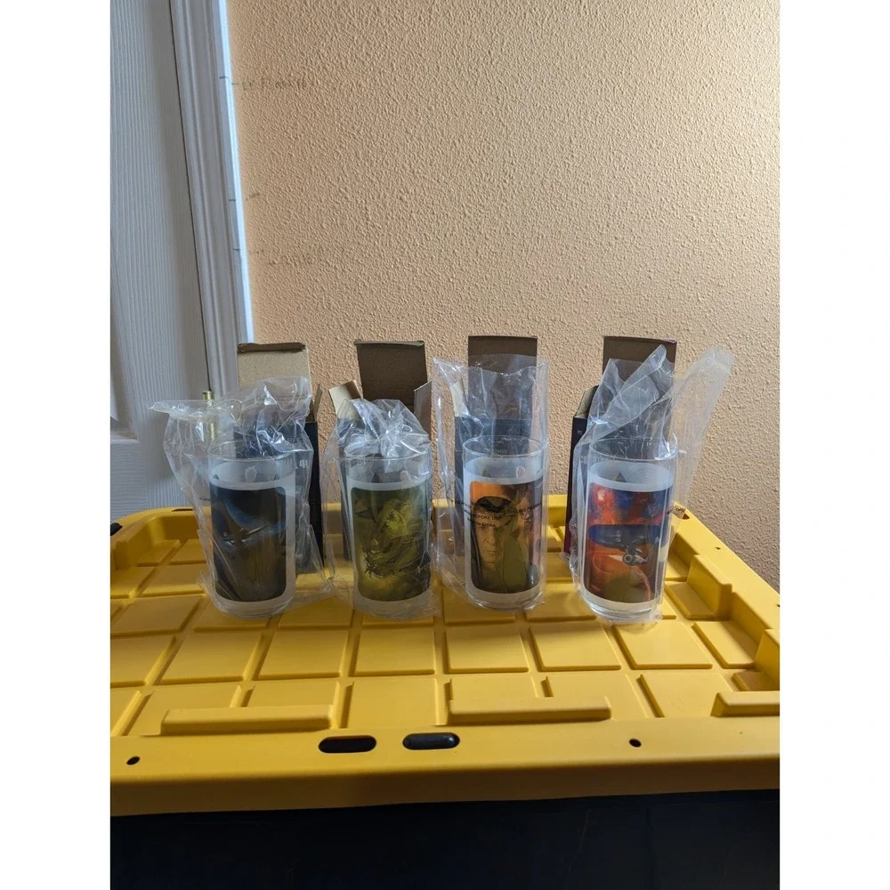 2008 Star Trek Collectible Glasses Complete Glass Set Of 4 in‎ Box 2008 Cups